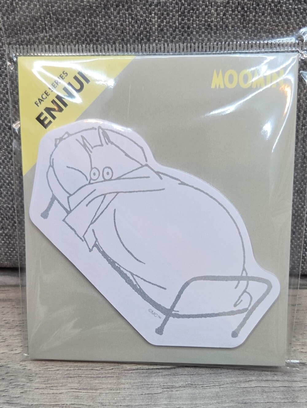 Moomin Ennui Face Series Die-Cut Sticky Notes Memo Pad | New | Japan